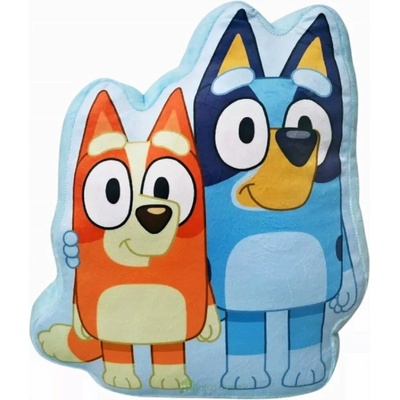 AYmax Tvarovaný 3D vankúšik Bluey a Bingo 28 x 34