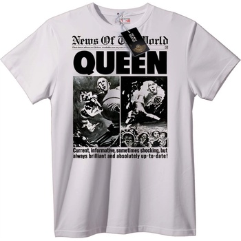NOONEBRAND Тениска Queen Новини от света - M, White