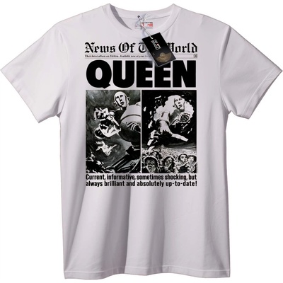 NOONEBRAND Тениска Queen Новини от света - M, White