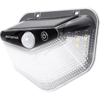 Aigostar -LED Соларно осветително тяло с вграден сензор LED/3, 7V 6500K 500 mAh IP65 черно (AI2047)