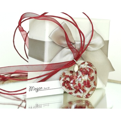 Meganflo Медальон голямо сърце с ерика