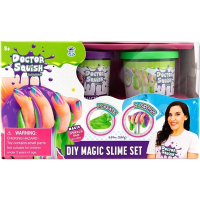 Amo Toys Set Doctor Squish Diy Magic Slime Double Set Green And Purple (38496)