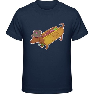 Premium tričko pro děti Design Pes Hot-Dog námořnická