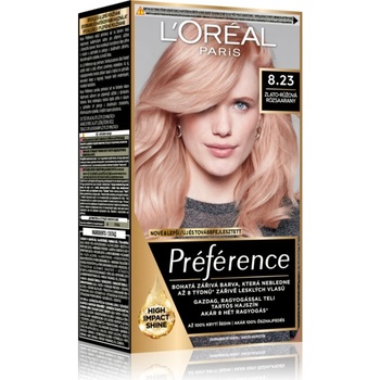 L'Oréal Préférence боя за коса цвят 8.23 Medium Rose Gold