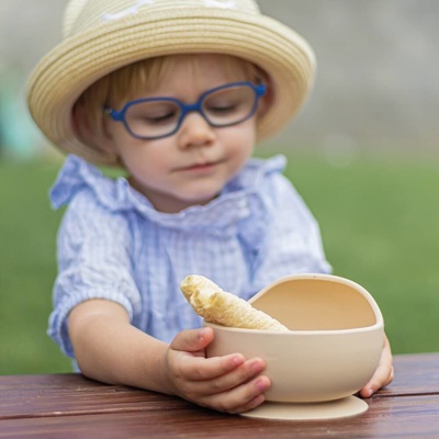 Petite&Mars Take&Match Silicone Bowl miska s prísavkou Desert Sand 6 m+ 360 ml