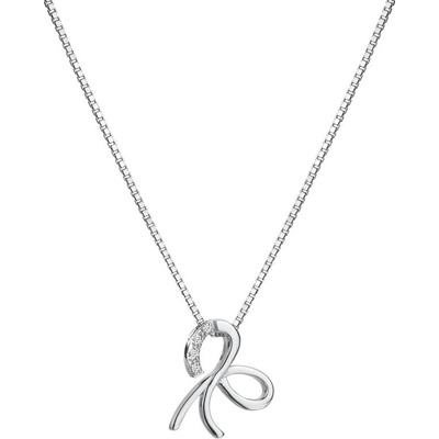 Hot Diamonds Krásny strieborný náhrdelník s diamantmi mašľa much loved DP909