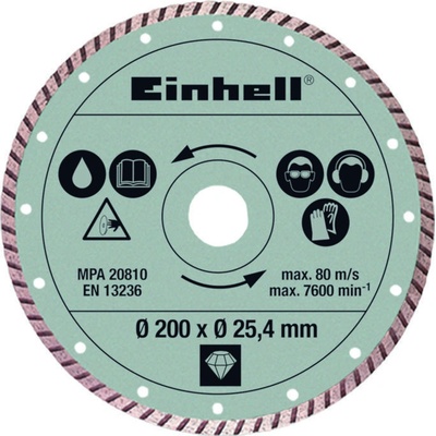 Kotouč diamantový turbo 200x25,4 mm k řezačkám TPR 200/2 a RT-SC 560 U Einhell 4301175