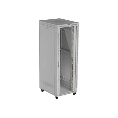 Lanberg Комуникационен шкаф, Lanberg Rack Cabinet 19" Free-Standing 47U/800X1000 (FlAT Pack) With Glass Door LCD Grey V2 (FF01-8047-12SL)