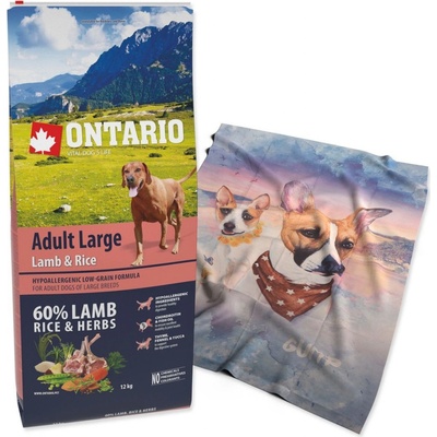Ontario Dog Adult Large Lamb & Rice 12 kg