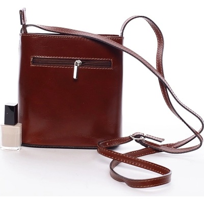 Kožená crossbody Viola hnědá
