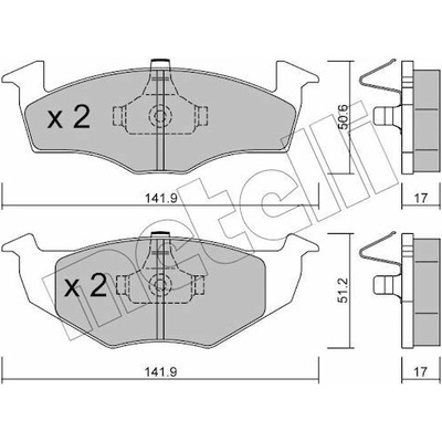 Sada brzdových destiček, kotoučová brzda METELLI 22-0206-0