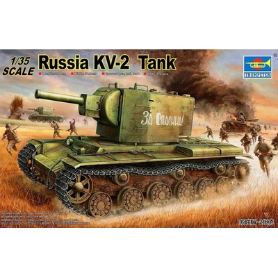 Trumpeter slepovací model Russia KV2 Tank 14 1:35