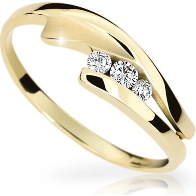 Cutie Jewellery Prsten ze žlutého zlata se zirkony Z6883 1750 10 X 1