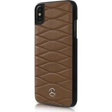 Pouzdro Mercedes Hard Case New Bow Apple iPhone X Walnut hnědé