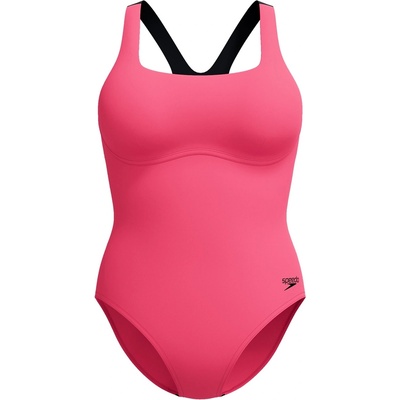 Speedo Бански костюм Speedo Women's Flex Band One Piece Swimsuit with Built-in Swim Bra - Raspberry Fill