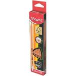 Maped Графитен молив с гума, 2B, триъгълен, MAPED "BlackPeps" 851722FC (851722FC)
