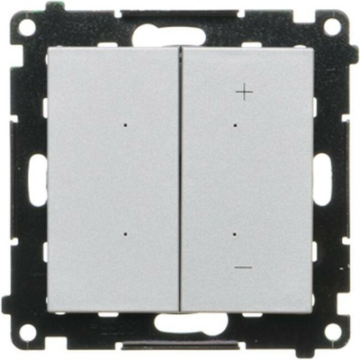 Stmívač pro stmívatelné LED, tlačítkový, Simon 55 TESL1.01/143, hliníková