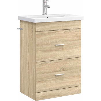 vidaXL Комплект мебели за баня Дъб сонома 61 x 40 x 84, 5 см (3404368)