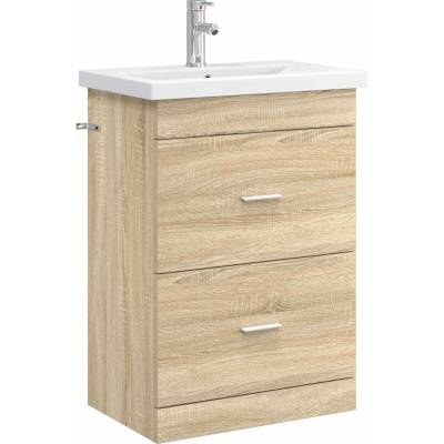 vidaXL Комплект мебели за баня Дъб сонома 61 x 40 x 84, 5 см (3404368)