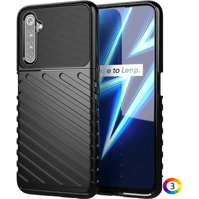 realme 6 Pro Удароустойчив Twill Texture Калъф и Протектор