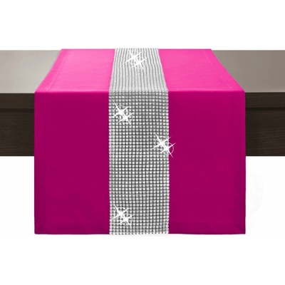 Mondo Běhoun Glamour se zirkony fuchsie Fuchsia 40x110 cm