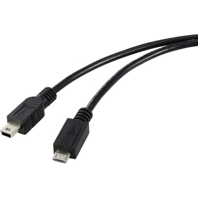 Renkforce RF-5720368 USB USB 2.0 USB Micro-B zástrčka USB Mini-B zástrčka 0,5m černý