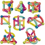 Magnetic Sticks Магнитен конструктор с топчета и пръчки Magnetic Sticks - 84 части (ACT187-3) - ozone