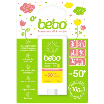 Image 1 of Bebo Слънцезащитен минерален стик Bebo - SPF 50+, 15 g