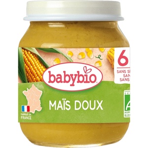Babybio Био зеленчуково пюре Babybio - Сладка царевица, 6 м+, 130g (3288130510393) - baby