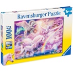 Ravensburger Пъзел Ravensburger от 100 XXL части - Пегас еднорог (12979) - ozone