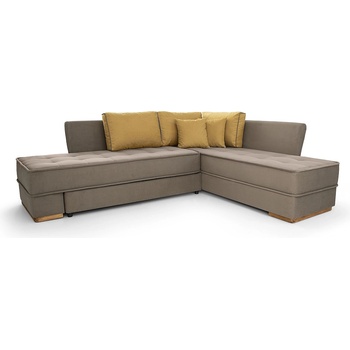 Мебели КАМБО Ъглов диван Емоция светлокафяво Makalu 3 Makalu 5