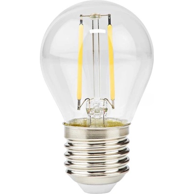 Nedis LBFE27G452 LED žárovka, retro, E27, G45, 220V, 4,5W, teplá bílá, 470lm, 2700K, stmívatelná, čirá LBFE27G452