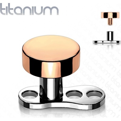 Šperky4U kompletní microdermal piercing placka zlacená MD027-RD