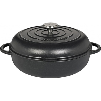 Küchenprofi PROVENCE Gurmánská litinová pánev s poklicí černá 28 cm