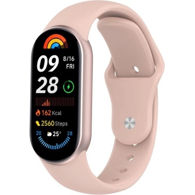 VSECHNONAMOBIL 115543 BUTTERFLY Vyměnitelný řemínek pro Xiaomi Smart Band 10 / 9 / 8 světle růžový