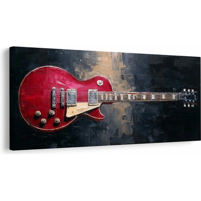 Obraz červená elektrická gitara