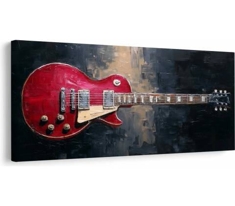 Obraz červená elektrická gitara