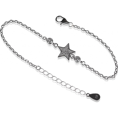Meucci stříbrný náramek se zirkonovou hvězdou SB187