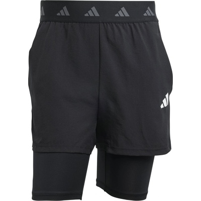 adidas Мъжки къси панталони Adidas Gym+ 2-in-1 Shorts Mens - Black/Black