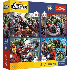 Trefl - Puzzle 4x88 Avengers: Heroes are among us - 1 - 39 piese