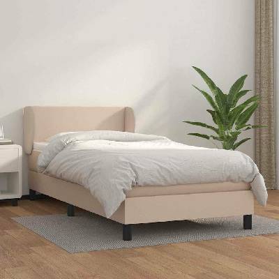 vidaXL 3127177 Boxspring postel s matrací umělá kůže / Barva cappuccino