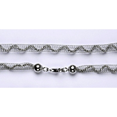 Čištín Netradiční stříbrný řetízek rhodiovaný 4179