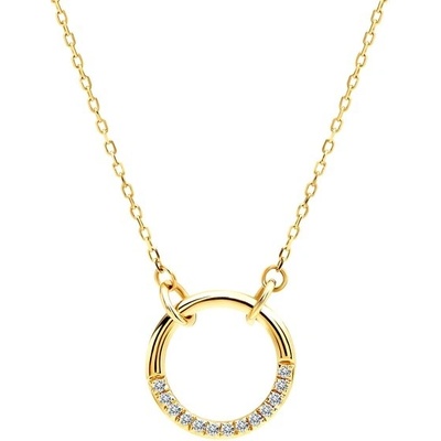 Savicki Náhrdelník kruh zlatý diamanty SAVN08853 Y C