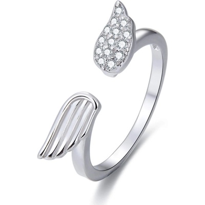 Silenti Jewelry Сребърен пръстен "Криле" - 5 - 49мм (15.6мм диам. )