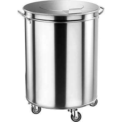 Stalgast Nerezový odpadkový kôš 50 l pojazdný