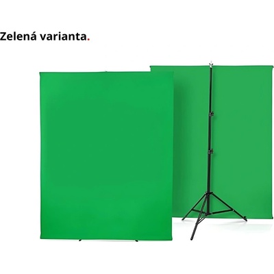 Fotověci Foto Pozadí Konstrukce 1,5 x 2m s Pozadím Přenosné Plátno Bíle nebo Green Screen Výběr Variant Varianta: Zelená – Hledejceny.cz
