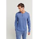 Jockey 500730H pánské pyžamové triko dl.rukáv modré