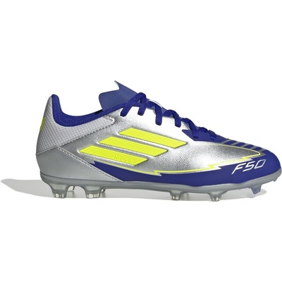 Adidas Детски футболни бутонки Adidas F50 League Childrens Firm Ground Football Boots - Silver/Blue