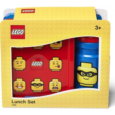 LEGO® Iconic Classic svačinový set láhev a box červená/modrá