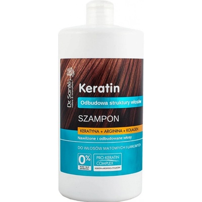 Dr. Santé Keratin regenerační a hydratační šampon pro křehké vlasy bez lesku Keratin Arginine and Collagen 1000 ml